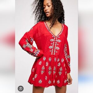 Free People Arianna Embroidered Tunic
